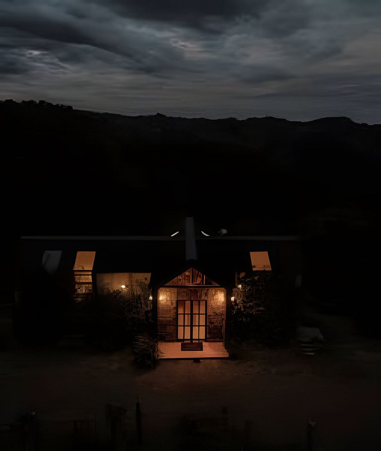 Cabana sobre o cafezal com ofurô e Starlink